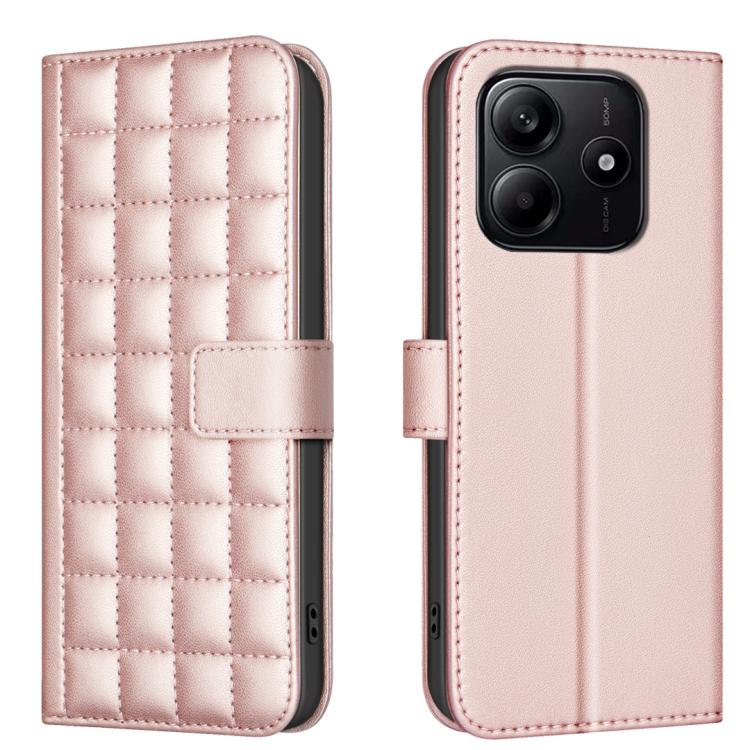 Square Texture Leather Phone Case, For Redmi Note 14 Pro 4G, For Redmi Note 14 4G 163.25mm, For Redmi A3, For Redmi Note 13 Pro 4G Global