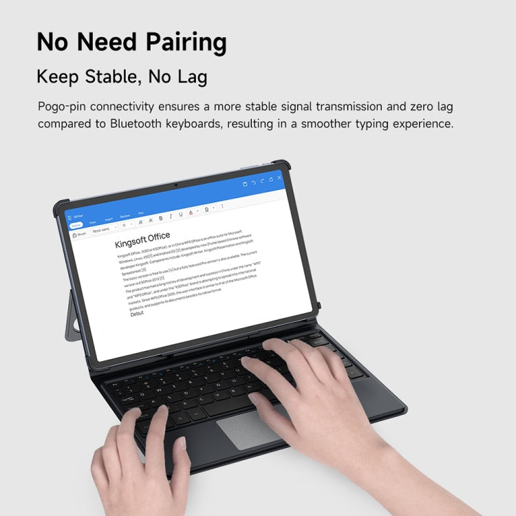Ulefone Pogo Pin Smart Keyboard & Tablet Leather Case, For Ulefone Tab A11 Pro