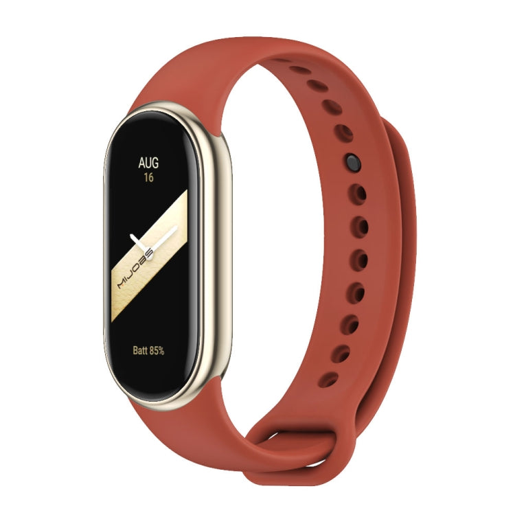 MIJOBS Metal Buckle Solid Color Silicone Watch Band, For Xiaomi Smart Band 9 / 8