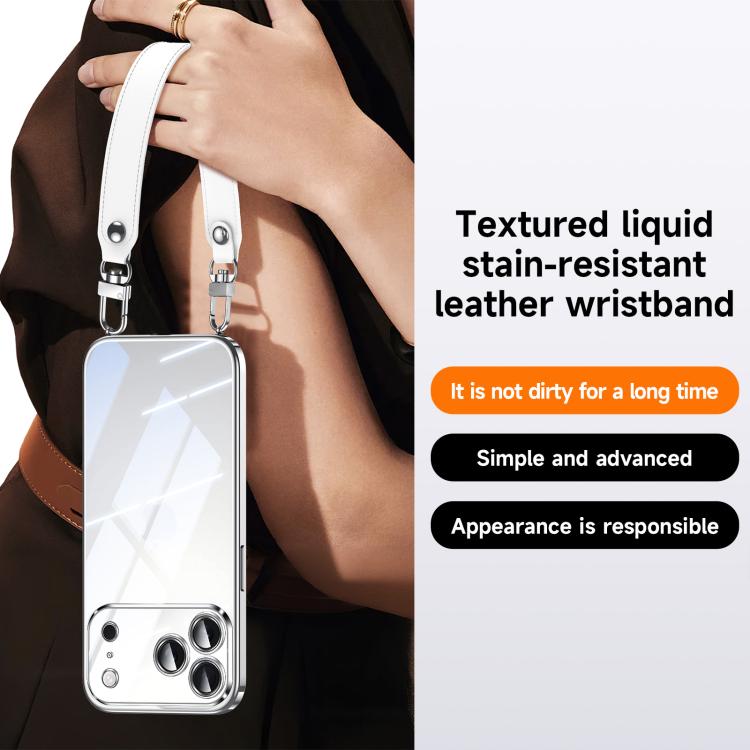 SULADA  Electroplated Clear TPU Soft Frame Phone Case with Wrist Strap, For iPhone 18 Pro, For iPhone 18 Pro Max, For iPhone 17 Pro Max, For iPhone 17 Pro, For iPhone 17, For iPhone Air, For iPhone 16 Pro Max, For iPhone 16 Pro