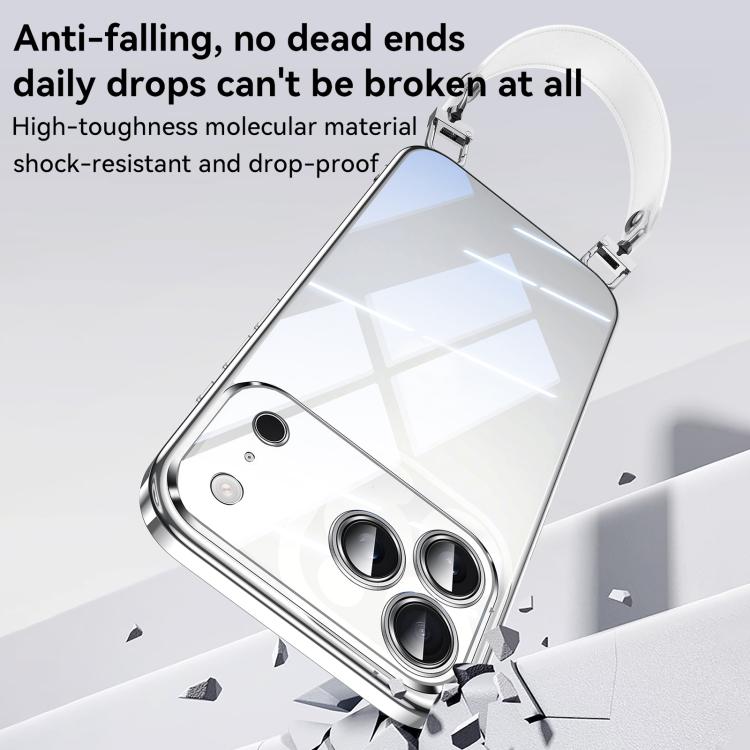 SULADA  Electroplated Clear TPU Soft Frame Phone Case with Wrist Strap, For iPhone 18 Pro, For iPhone 18 Pro Max, For iPhone 17 Pro Max, For iPhone 17 Pro, For iPhone 17, For iPhone Air, For iPhone 16 Pro Max, For iPhone 16 Pro