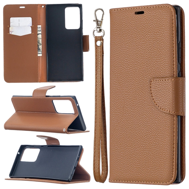 Litchi Texture Pure Color Horizontal Flip Leather Case with Holder & Card Slots & Wallet & Lanyard, For Samsung Galaxy Note20, For Samsung Galaxy Note20 Ultra