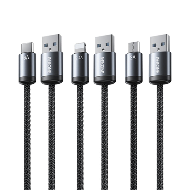 WK WDC-32i Raython Gen2 1m 2.4A USB to 8 Pin Fast Charging Data Cable, WDC-32i