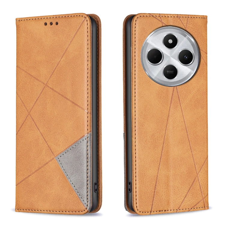Rhombus Texture Magnetic Leather Phone Case, For Redmi Note 14 4G 163.25mm, For Redmi Note 14 5G, For Redmi Note 14 Pro 5G / Note 14 Pro+ 5G, For Redmi 14C 4G