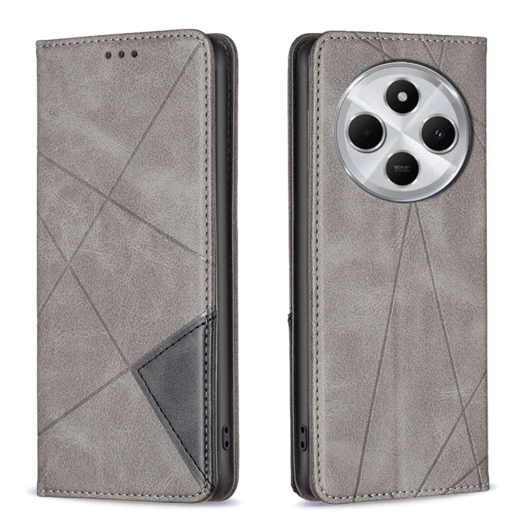 Rhombus Texture Magnetic Leather Phone Case, For Redmi Note 14 4G 163.25mm, For Redmi Note 14 5G, For Redmi Note 14 Pro 5G / Note 14 Pro+ 5G, For Redmi 14C 4G