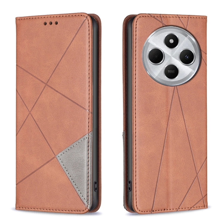 Rhombus Texture Magnetic Leather Phone Case, For Redmi Note 14 4G 163.25mm, For Redmi Note 14 5G, For Redmi Note 14 Pro 5G / Note 14 Pro+ 5G, For Redmi 14C 4G
