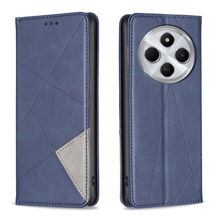 Rhombus Texture Magnetic Leather Phone Case, For Redmi Note 14 4G 163.25mm, For Redmi Note 14 5G, For Redmi Note 14 Pro 5G / Note 14 Pro+ 5G, For Redmi 14C 4G