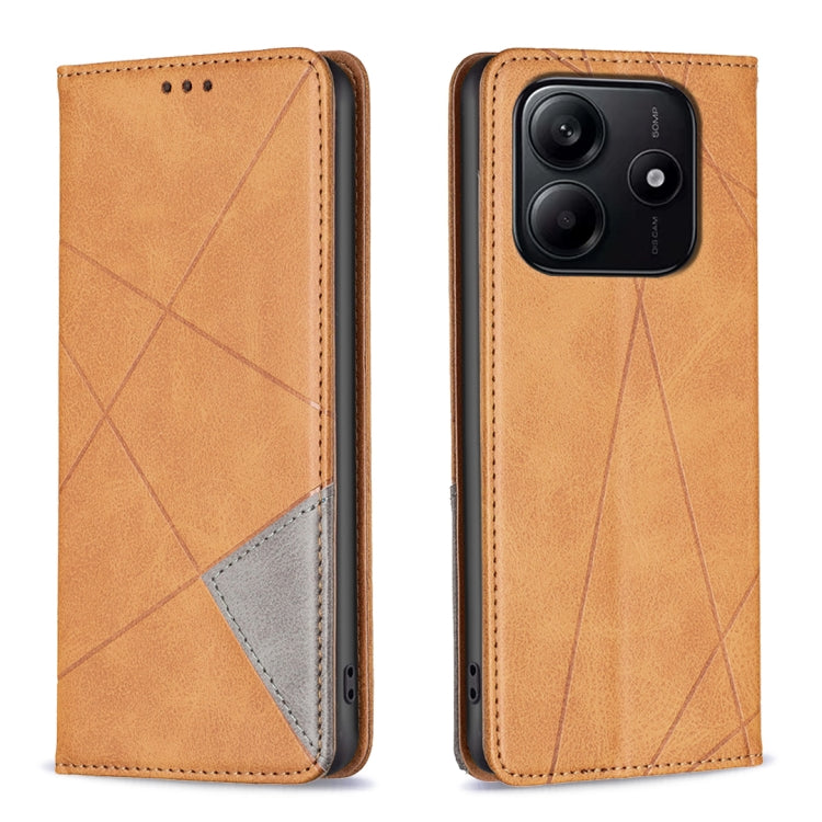 Rhombus Texture Magnetic Leather Phone Case, For Redmi Note 14 4G 163.25mm, For Redmi Note 14 5G, For Redmi Note 14 Pro 5G / Note 14 Pro+ 5G, For Redmi 14C 4G