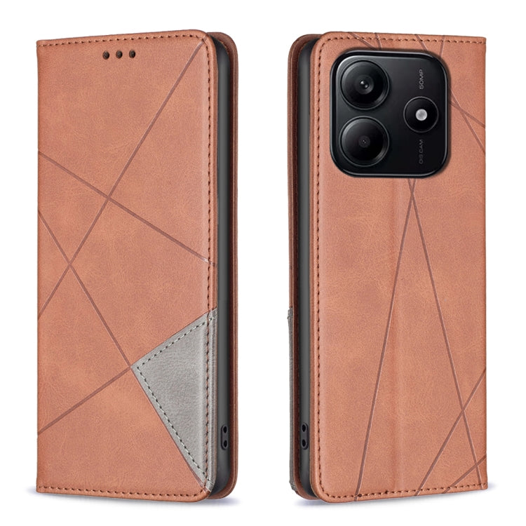 Rhombus Texture Magnetic Leather Phone Case, For Redmi Note 14 4G 163.25mm, For Redmi Note 14 5G, For Redmi Note 14 Pro 5G / Note 14 Pro+ 5G, For Redmi 14C 4G