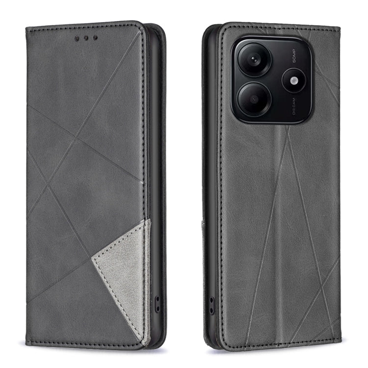 Rhombus Texture Magnetic Leather Phone Case, For Redmi Note 14 4G 163.25mm, For Redmi Note 14 5G, For Redmi Note 14 Pro 5G / Note 14 Pro+ 5G, For Redmi 14C 4G