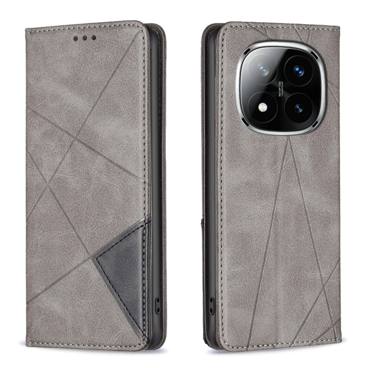 Rhombus Texture Magnetic Leather Phone Case, For Redmi Note 14 4G 163.25mm, For Redmi Note 14 5G, For Redmi Note 14 Pro 5G / Note 14 Pro+ 5G, For Redmi 14C 4G