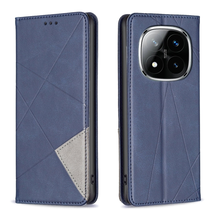 Rhombus Texture Magnetic Leather Phone Case, For Redmi Note 14 4G 163.25mm, For Redmi Note 14 5G, For Redmi Note 14 Pro 5G / Note 14 Pro+ 5G, For Redmi 14C 4G