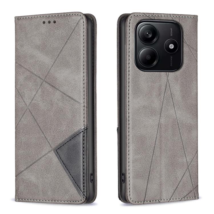 Rhombus Texture Magnetic Leather Phone Case, For Redmi Note 14 4G 163.25mm, For Redmi Note 14 5G, For Redmi Note 14 Pro 5G / Note 14 Pro+ 5G, For Redmi 14C 4G