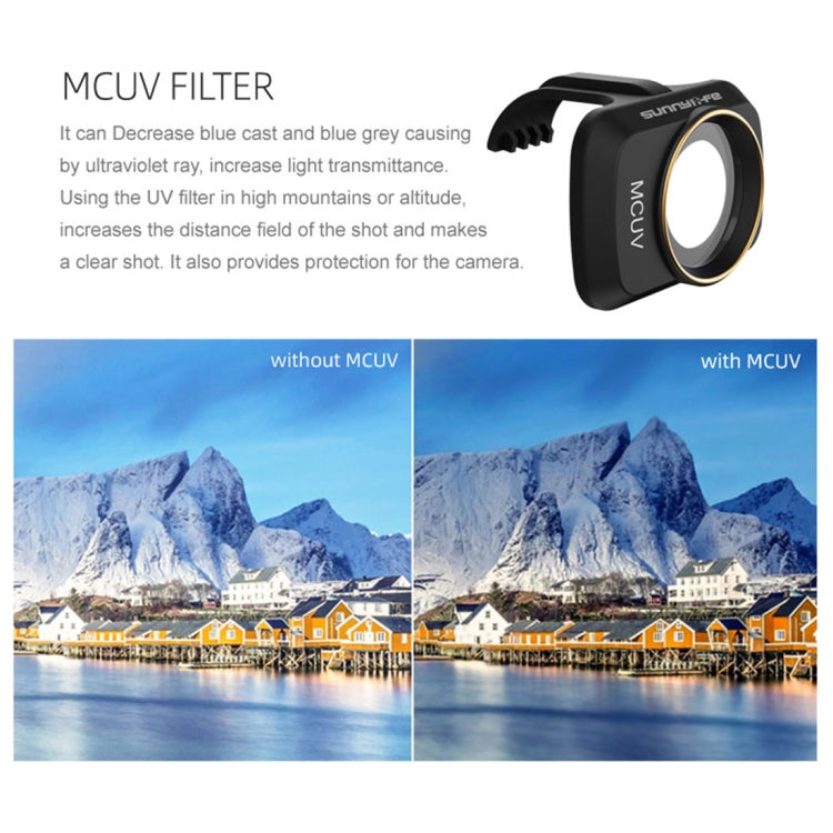 Sunnylife MM-FI9258 For DJI Mavic mini 6 In 1 Drone MCUV+CPL+ND4+ND8+ND16+ND32 Lens Filter, MCUV+CPL+ND4+ND8+ND16+ND32