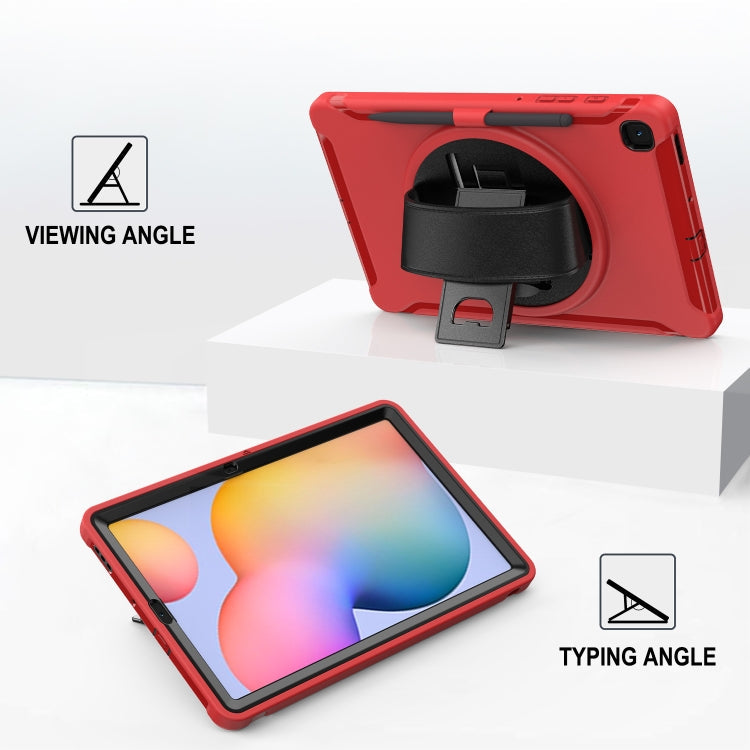 360 Degree Rotation PC+TPU Protective Cover with Holder & Hand Strap & Pen Slot, For Samsung Galaxy Tab S6 Lite, For iPad Pro 12.9 inch (2020), For iPad 10.2
