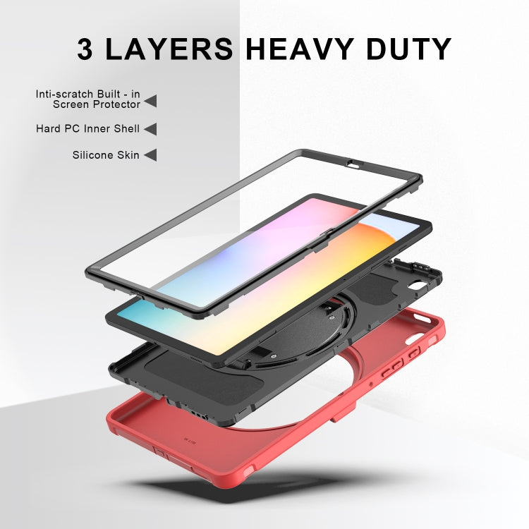 360 Degree Rotation PC+TPU Protective Cover with Holder & Hand Strap & Pen Slot, For Samsung Galaxy Tab S6 Lite, For iPad Pro 12.9 inch (2020), For iPad 10.2
