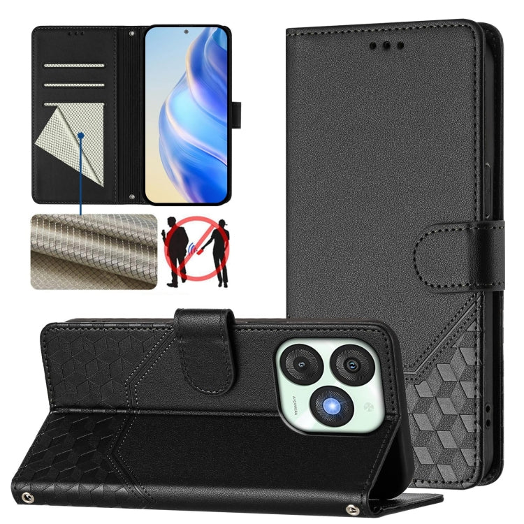 Honeycomb Embossing RFID Leather Phone Case, For itel Power 70, For itel A80 4G, For itel A50C, For itel A50