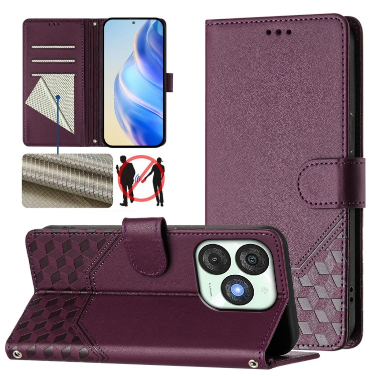 Honeycomb Embossing RFID Leather Phone Case, For itel Power 70, For itel A80 4G, For itel A50C, For itel A50