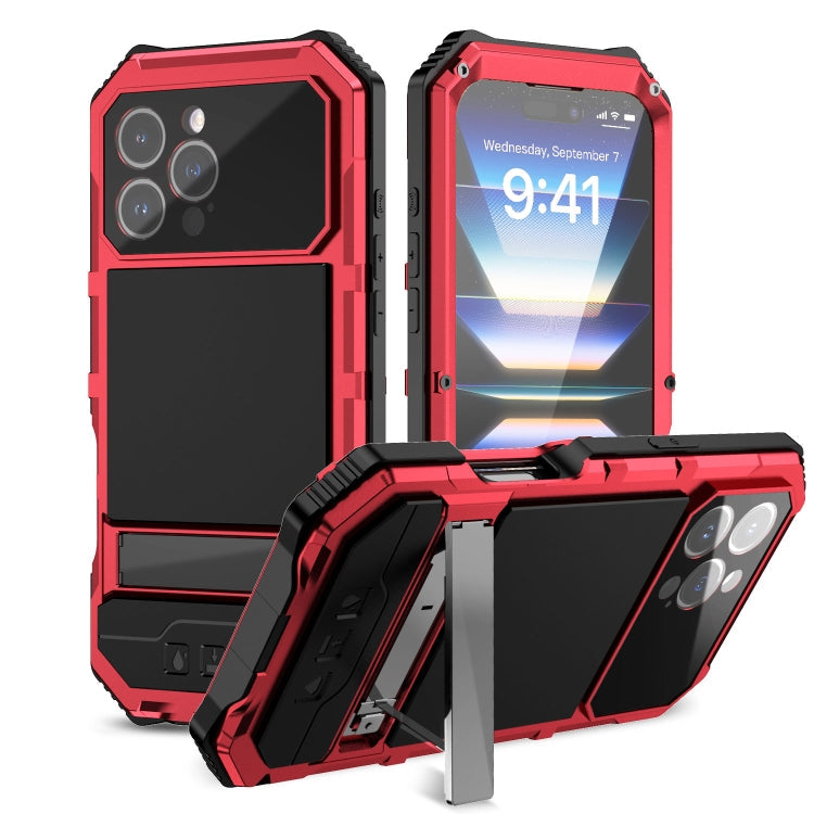 R-JUST Life Waterproof Dustproof Shockproof Holder Phone Case, For iPhone 18 Pro, For iPhone 18 Pro Max, For iPhone 17e / 16e, For iPhone 17 Pro Max, For iPhone 17 Pro, For iPhone 17, For iPhone 16 Pro Max, For iPhone 16 Plus