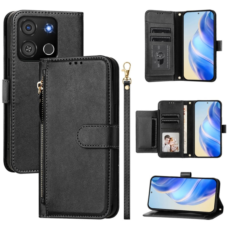 Multi-Card Slots Zipper Wallet Leather Phone Case, For Itel P55+, For Itel P55 4G, For Itel A05s, For Itel A70