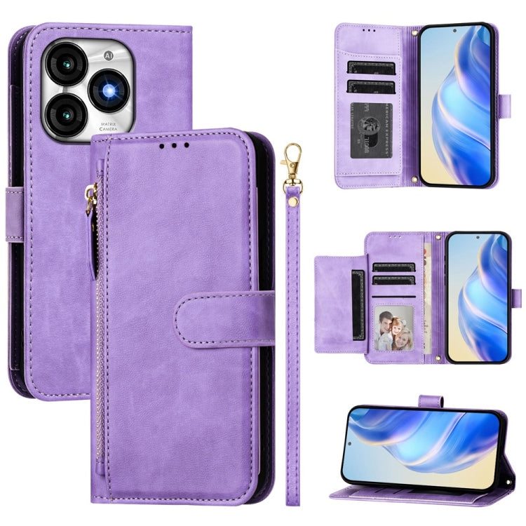 Multi-Card Slots Zipper Wallet Leather Phone Case, For Itel P55+, For Itel P55 4G, For Itel A05s, For Itel A70