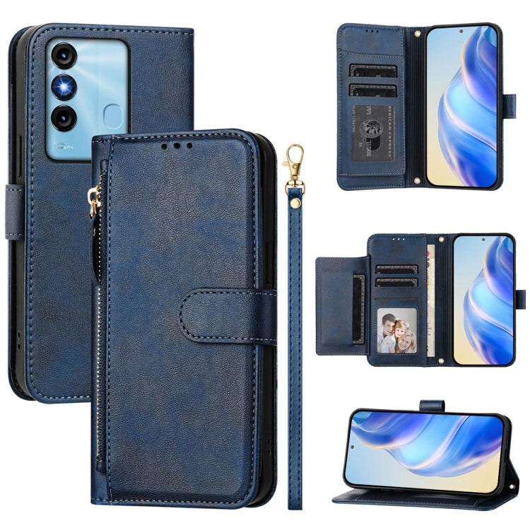 Multi-Card Slots Zipper Wallet Leather Phone Case, For Itel P40, For Itel P38, For Itel S17 S661W / Vision 3, For Itel A48