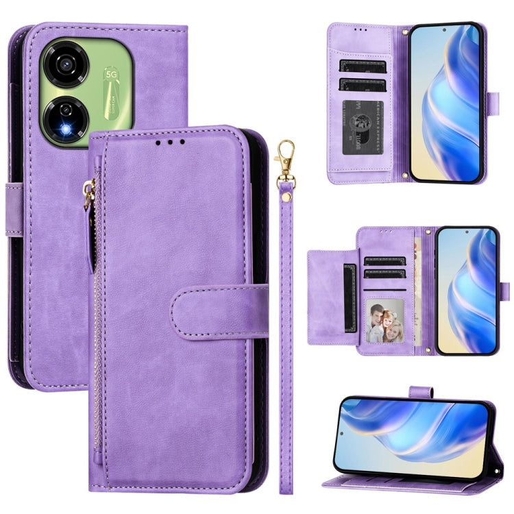 Multi-Card Slots Zipper Wallet Leather Phone Case, For Itel A23 Pro, For Itel P55 5G, For Itel RS4 S666LN, For Itel S24
