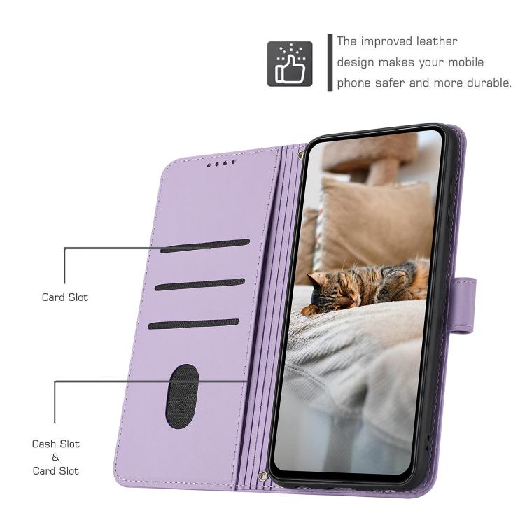 Embossed Kitten Phone Leather Case with Lanyard, For Motorola Edge 60 Pro, For Motorola Edge 60 Fusion, For Motorola Moto G Stylus 5G 2025, For Motorola Moto G05