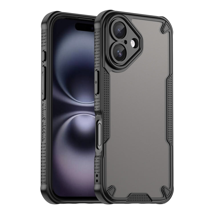 Armor Glaze PC Hybrid TPU Phone Case, For iPhone 16 Pro, For iPhone 16 Plus, For iPhone 16, For iPhone 15 Pro Max