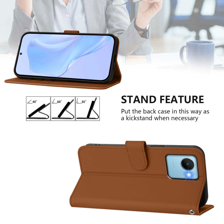 Skin Feel Solid Color Leather Phone Case with Lanyard, For Realme C30 4G / C30s