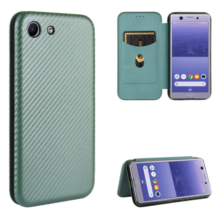 Carbon Fiber Texture Magnetic Horizontal Flip TPU + PC + PU Leather Case with Card Slot, For Sony Xperia Ace, For Sony Xperia 1 II, For Sony Xperia 1, For Sony Xperia 5