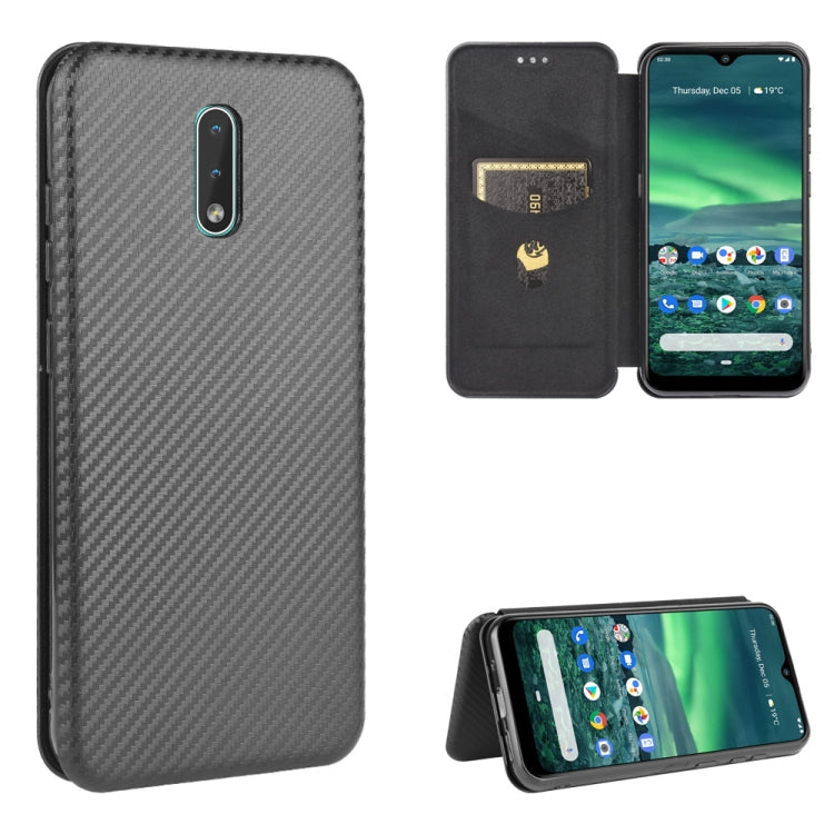 Carbon Fiber Texture Magnetic Horizontal Flip TPU + PC + PU Leather Case with Card Slot, For Nokia 2.3, For Nokia 7.2 & 6.2, For TCL 10 Pro, For TCL 10 Lite
