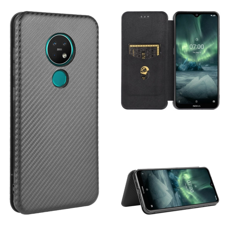 Carbon Fiber Texture Magnetic Horizontal Flip TPU + PC + PU Leather Case with Card Slot, For Nokia 2.3, For Nokia 7.2 & 6.2, For TCL 10 Pro, For TCL 10 Lite