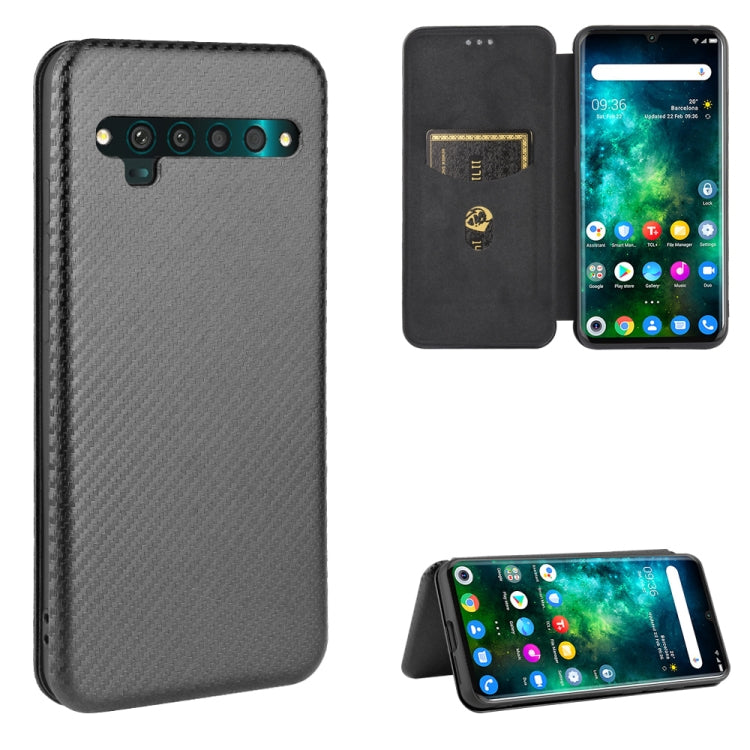 Carbon Fiber Texture Magnetic Horizontal Flip TPU + PC + PU Leather Case with Card Slot, For Nokia 2.3, For Nokia 7.2 & 6.2, For TCL 10 Pro, For TCL 10 Lite