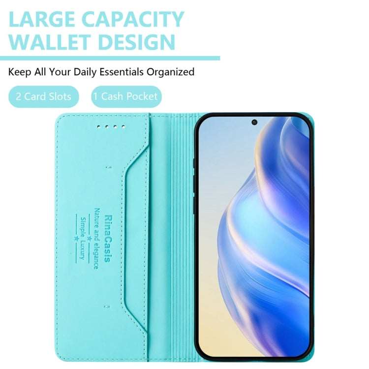 RC01 Dual-Folded Magnetic Suction RFID Leather Phone Case, For Realme 8 4G / 8 Pro 4G