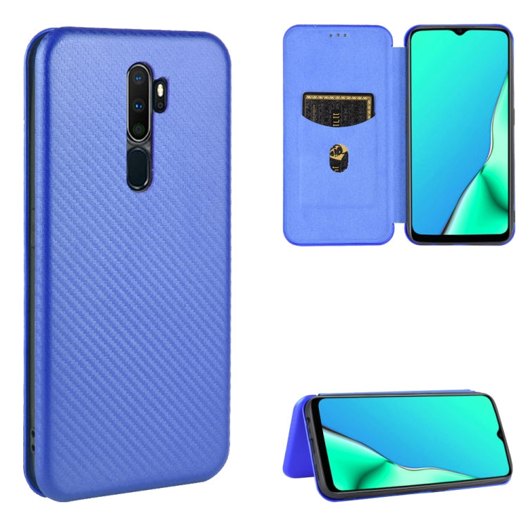Carbon Fiber Texture Magnetic Horizontal Flip TPU + PC + PU Leather Case with Card Slot, For OPPO A5(AX5) / A3s / A12e, For OPPO A7(AX7) / A5s / AX5s / A12, For OPPO A8 / A31 (2020), For OPPO A9 (2020) / A11 / A11X / A5 (2020)