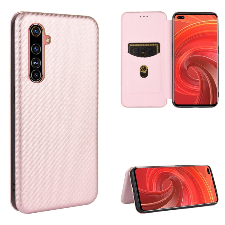 Carbon Fiber Texture Magnetic Horizontal Flip TPU + PC + PU Leather Case with Card Slot, For OPPO Realme X50 Pro / X50 Pro 5G, For OPPO Realme X50 / X50 5G, For OPPO Realme XT / X2 / K5