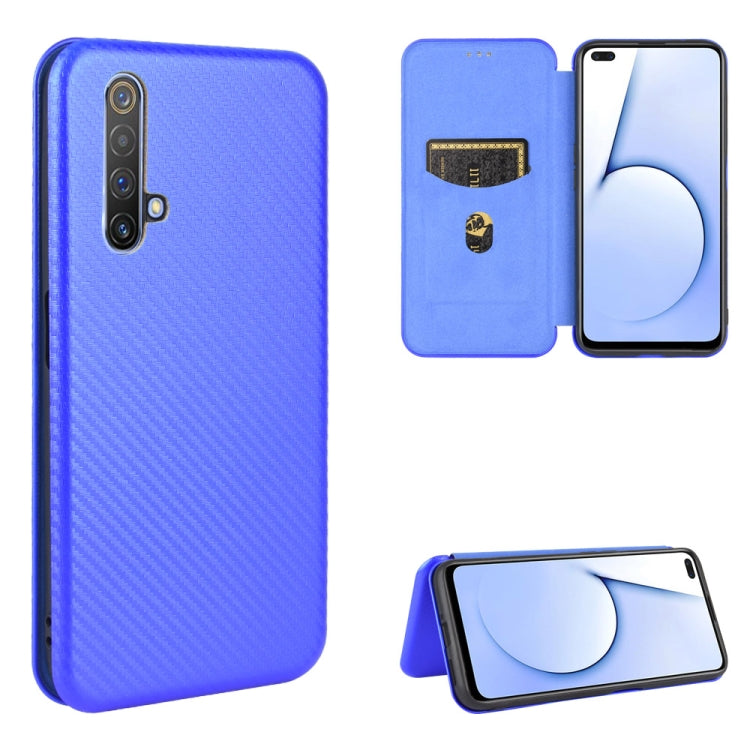 Carbon Fiber Texture Magnetic Horizontal Flip TPU + PC + PU Leather Case with Card Slot, For OPPO Realme X50 Pro / X50 Pro 5G, For OPPO Realme X50 / X50 5G, For OPPO Realme XT / X2 / K5