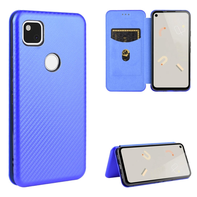 Carbon Fiber Texture Magnetic Horizontal Flip TPU + PC + PU Leather Case with Card Slot, For Google Pixel 4a, For Google Pixel 3 XL, For Google Pixel 3a XL, For Google Pixel 3a