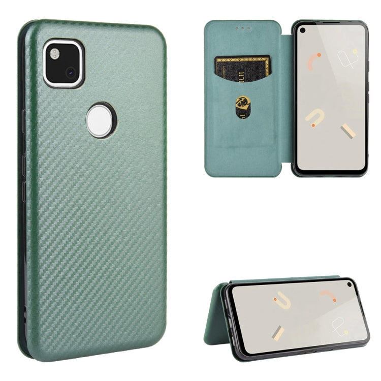 Carbon Fiber Texture Magnetic Horizontal Flip TPU + PC + PU Leather Case with Card Slot, For Google Pixel 4a, For Google Pixel 3 XL, For Google Pixel 3a XL, For Google Pixel 3a