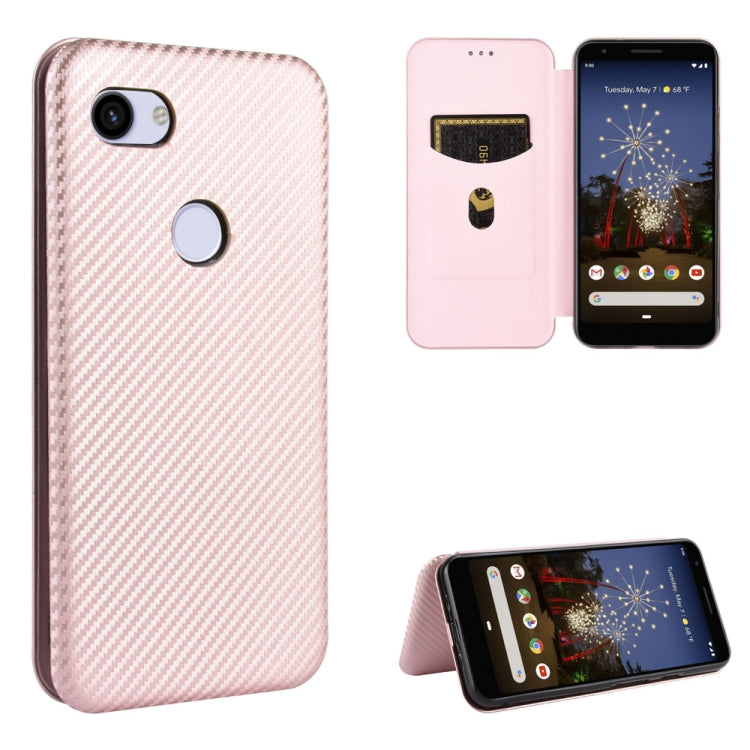 Carbon Fiber Texture Magnetic Horizontal Flip TPU + PC + PU Leather Case with Card Slot, For Google Pixel 4a, For Google Pixel 3 XL, For Google Pixel 3a XL, For Google Pixel 3a