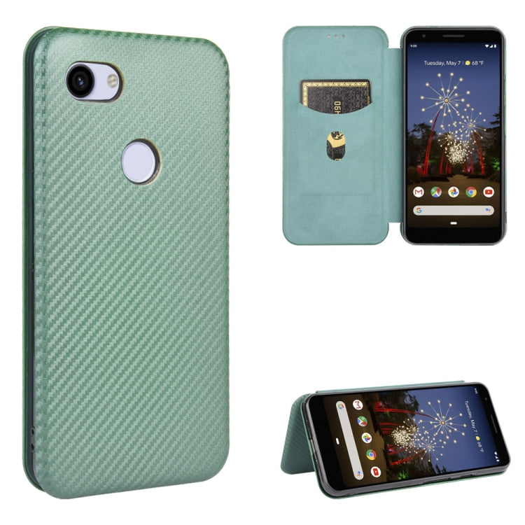 Carbon Fiber Texture Magnetic Horizontal Flip TPU + PC + PU Leather Case with Card Slot, For Google Pixel 4a, For Google Pixel 3 XL, For Google Pixel 3a XL, For Google Pixel 3a