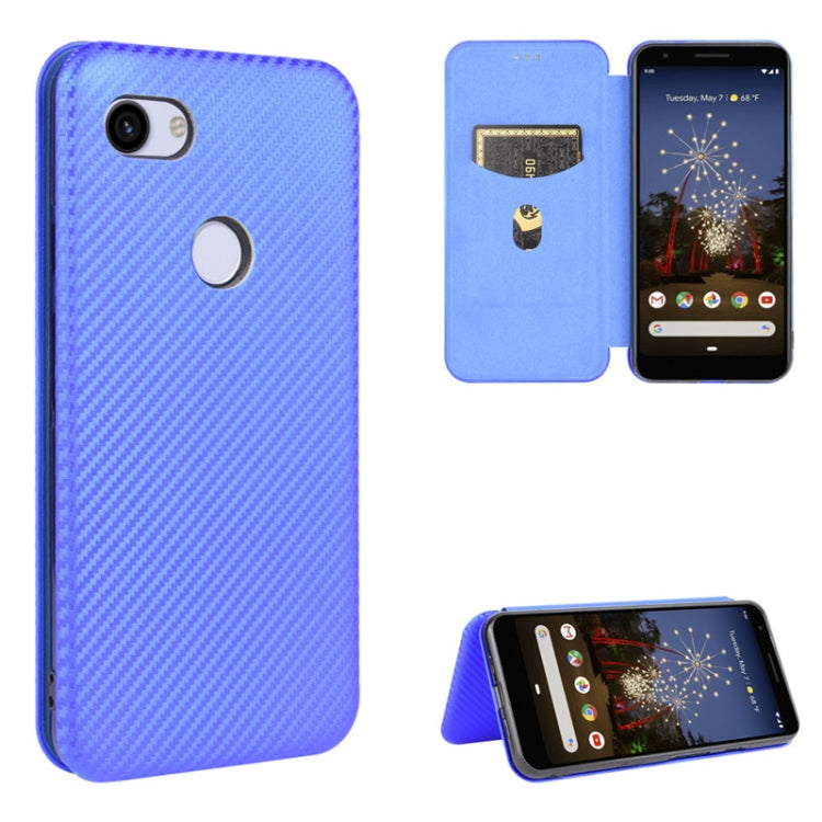 Carbon Fiber Texture Magnetic Horizontal Flip TPU + PC + PU Leather Case with Card Slot, For Google Pixel 4a, For Google Pixel 3 XL, For Google Pixel 3a XL, For Google Pixel 3a