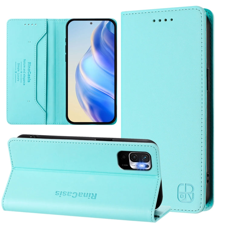 RC01 Dual-Folded Magnetic Suction RFID Leather Phone Case, For Redmi Note 10 5G / Note 10T 5G, For Redmi Note 10 4G / Note 10S 4G, For Redmi Note 10 Pro 4G / Note 10 Pro Max