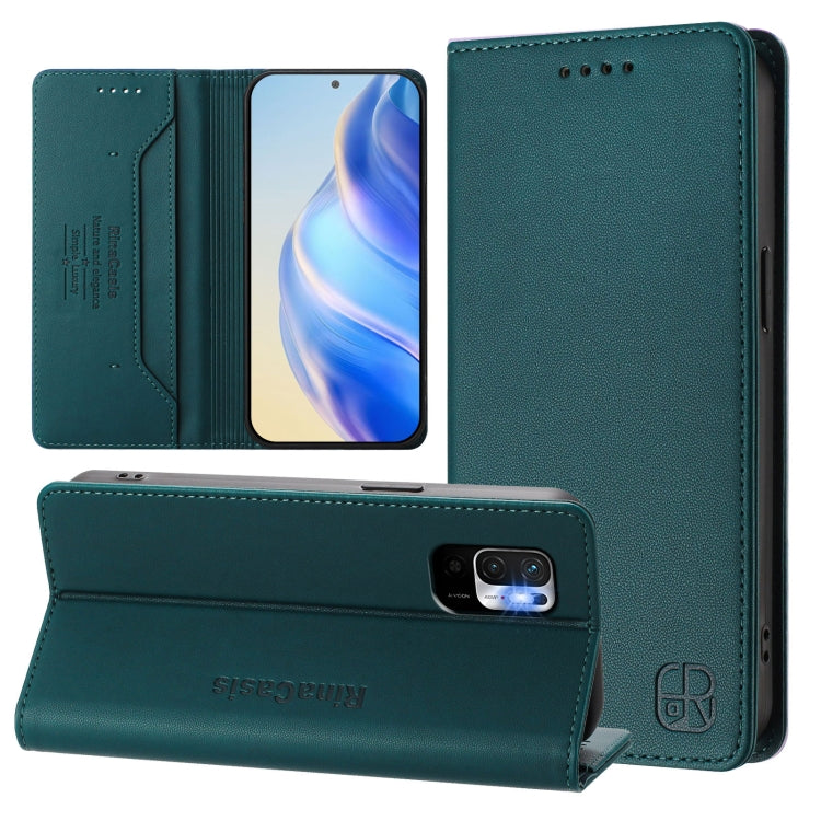 RC01 Dual-Folded Magnetic Suction RFID Leather Phone Case, For Redmi Note 10 5G / Note 10T 5G, For Redmi Note 10 4G / Note 10S 4G, For Redmi Note 10 Pro 4G / Note 10 Pro Max