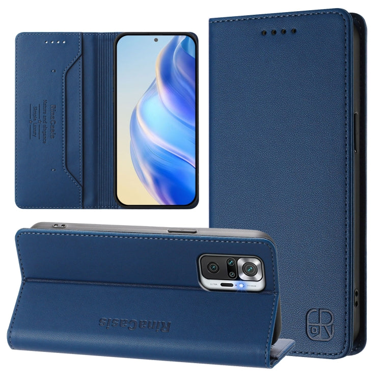 RC01 Dual-Folded Magnetic Suction RFID Leather Phone Case, For Redmi Note 10 5G / Note 10T 5G, For Redmi Note 10 4G / Note 10S 4G, For Redmi Note 10 Pro 4G / Note 10 Pro Max