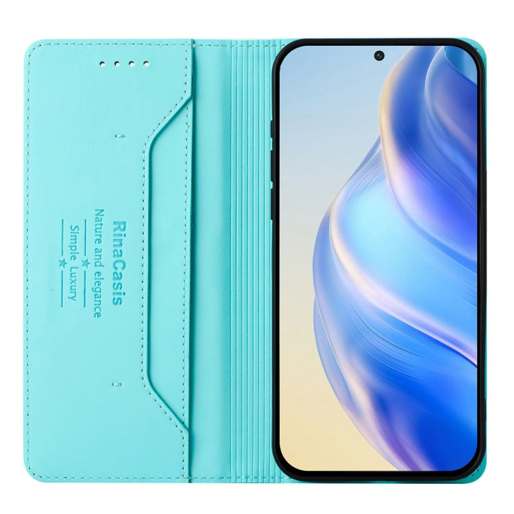 RC01 Dual-Folded Magnetic Suction RFID Leather Phone Case, For TCL 501, For TCL 505, For TCL 502