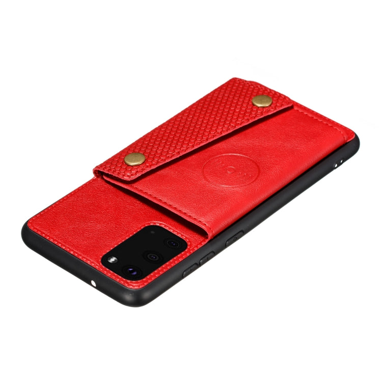Double Buckle PU + TPU Shockproof Magnetic Protective Case with Card Slot & Holder, For Samsung Galaxy Note 20, For Samsung Galaxy Note 20 Ultra