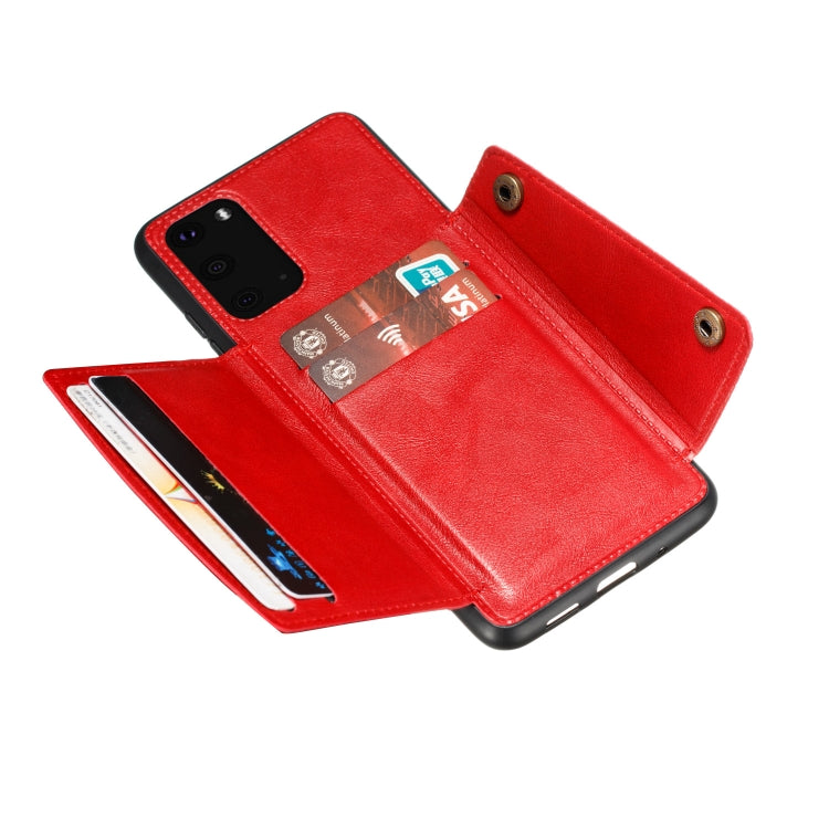 Double Buckle PU + TPU Shockproof Magnetic Protective Case with Card Slot & Holder, For Samsung Galaxy Note 20, For Samsung Galaxy Note 20 Ultra