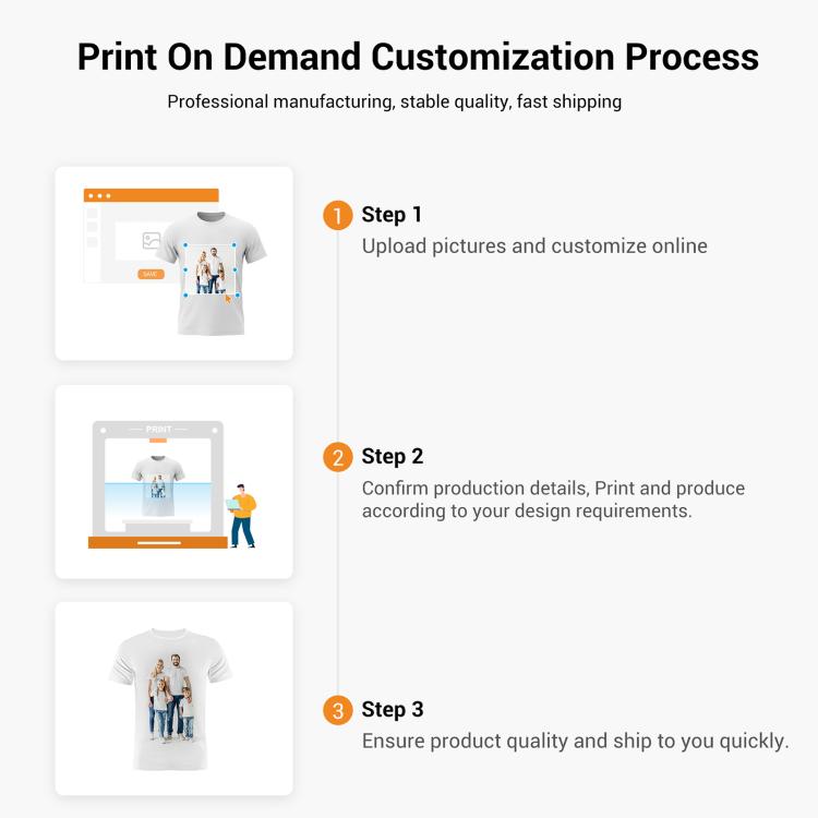 Boy Printed Round Neck Modal Short Sleeve T-shirt Print On Your Demand, M, POD T-Shirt, L